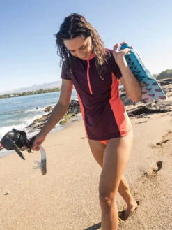 Sunbuster 1/2 Zip Short Sleeve Sun Shirt - Solid 15 Sunbuster 1/2 Zip Short Sleeve Sun Shirt - Solid -Swimming Gear Store 430987 06