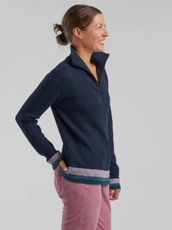 Woolicious Waffle 1/4 Zip Sweater - Stripe 13 Woolicious Waffle 1/4 Zip Sweater - Stripe -Swimming Gear Store 490958 05