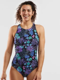 Selkie High Neck One Piece Swimsuit - Amazonia